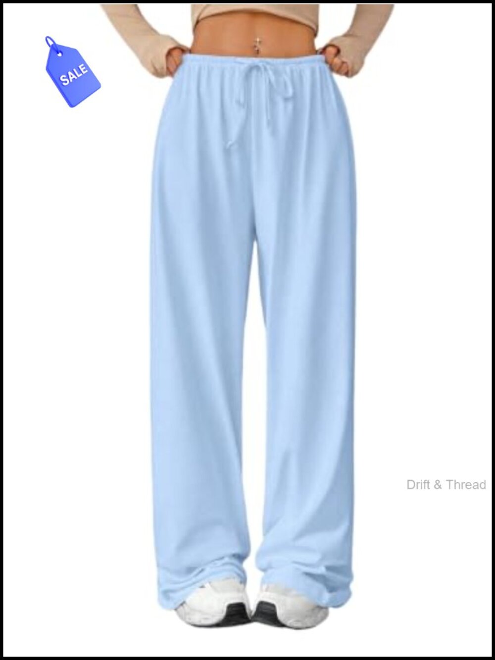 Verdusa Women's Wide Leg Sweatpants Elastic Waist Casual Lounge Pants